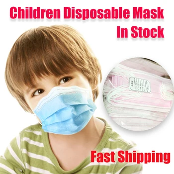 

10/50/100PCS Children Face Masks 3-Ply Kids Disposable Mouth Masks Earloop Safety Anti-Dust Mask Soft Breathable PM2.5 Boy Girl