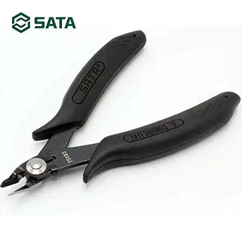 SATA Tool 5'' Diagonal Cutting Pliers Anti-static Precision Wire Cutter Pliers with Antistatic Handle Plus Safe Chip 75103
SATA Tool 5'' Diagonal Cutting Pliers Anti-static Precision Wire Cutter Pliers with Antistatic Handle Plus Safe Chip 75103