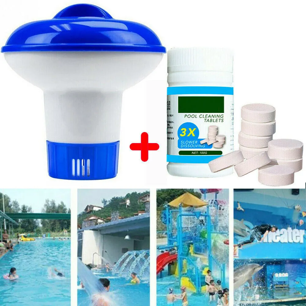 Pool Cleaning Floating with 100pcs Purifier Tablets Swimming Pool Chlorine Dispenser Kit J8 #3
Pool Cleaning Floating with 100pcs Purifier Tablets Swimming Pool Chlorine Dispenser Kit J8 #3