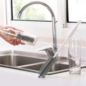 Silicone Glass Cleaning Brush Long Handle Cup Brush Household Tea Wash Cup Sponge Brush Kitchen Cleaning Tool
Silicone Glass Cleaning Brush Long Handle Cup Brush Household Tea Wash Cup Sponge Brush Kitchen Cleaning Tool