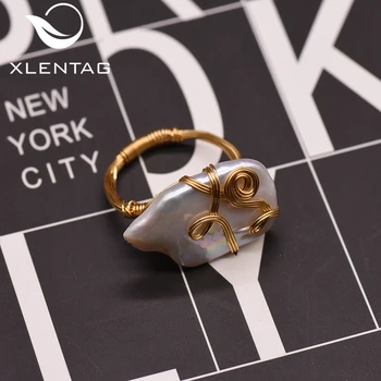 XlentAg Natural Baroque Pearl Ring For Women Accessories Egirl Boho Wedding Rings Romantic Gifts Luxury Jewelry GR0257 
XlentAg Natural Baroque Pearl Ring For Women Accessories Egirl Boho Wedding Rings Romantic Gifts Luxury Jewelry GR0257