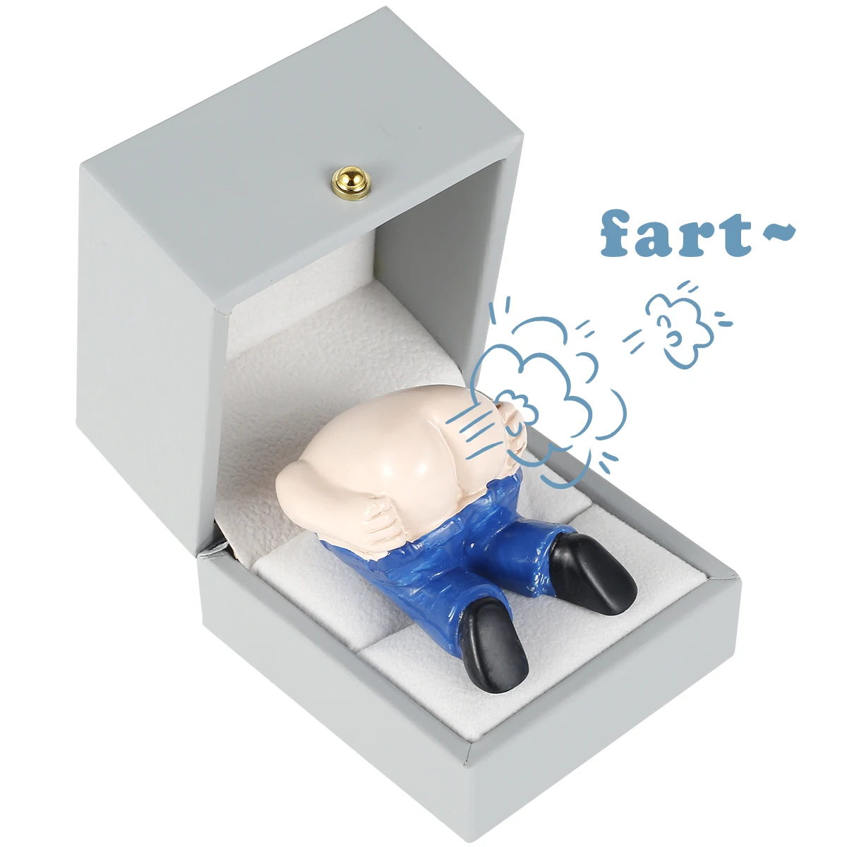 Fun Ring Box with Prank Butt Toy Resin Jewellery Durable Storage for Party Valentine's Day April Fool's | Игрушки и хобби