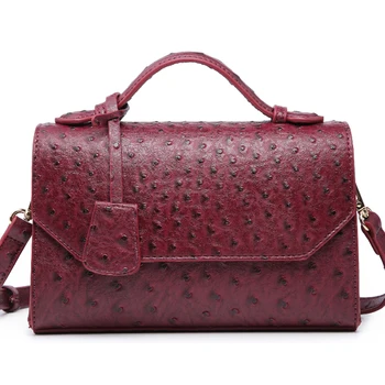 2020 New Arrival Maroon Ostrich Pattern Leather Handbag Fashion PU leather Python Hand Bag Elegant Girl Ostrich Bag for Party
2020 New Arrival Maroon Ostrich Pattern Leather Handbag Fashion PU leather Python Hand Bag Elegant Girl Ostrich Bag for Party