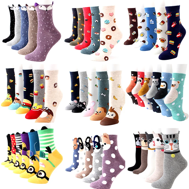 5pairs/lot Women‘s Cartoon Socks Animal Fruit Cotton Funny Socks Character Cute Colorful Pattern Winter and Autumn Warm Socks
5pairs/lot Women‘s Cartoon Socks Animal Fruit Cotton Funny Socks Character Cute Colorful Pattern Winter and Autumn Warm Socks