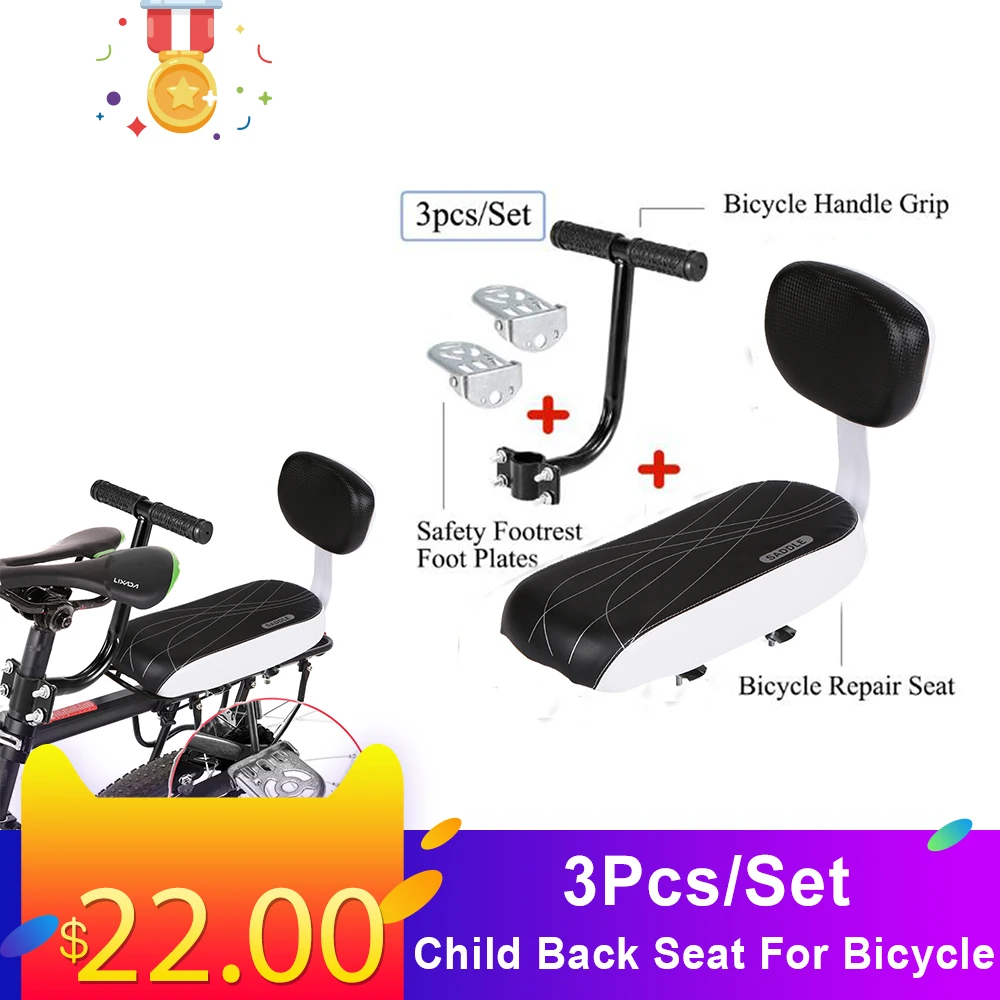 Amovible S/écurit/é Si/ège Avant Coussin de Selle avec Poign/ée et P/édale TETAKE Si/ège de V/élo Avant pour Enfant Si/ège /à Bicyclette Enfant