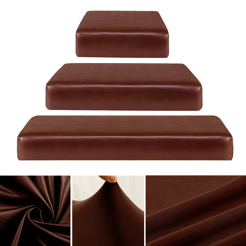 PU Waterproof Sofa Cover Leather Sofa Cushion Slipcover Sofa Loveseat Couch Cover Elastic Seater Armchair Sofa Protector