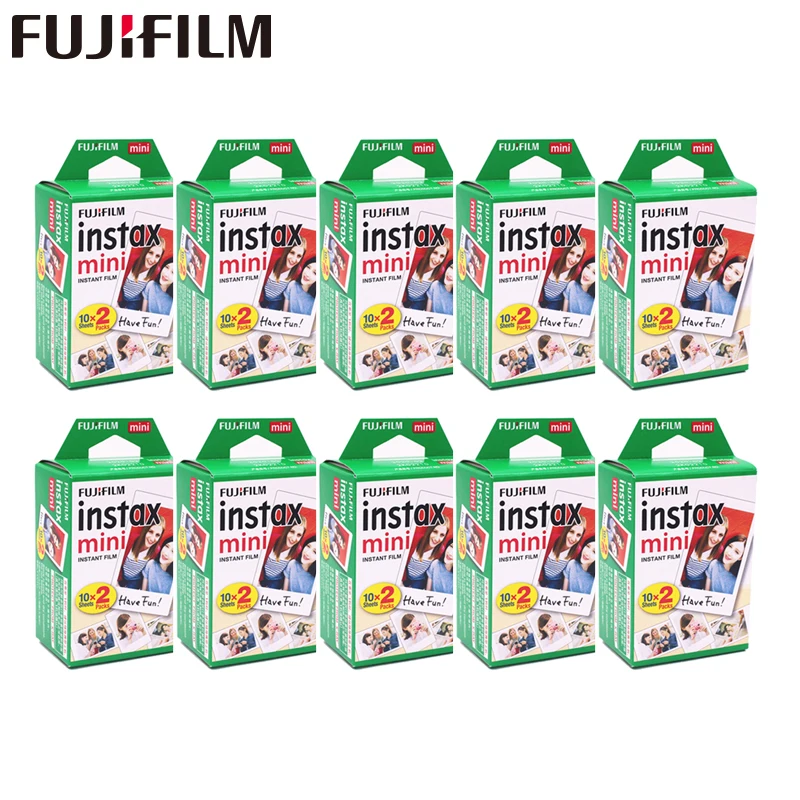 

20 - 200 sheets Fuji Fujifilm instax mini 9 8 films white Edge films for instant mini 9 8 7s 25 50s 9 90 Camera Sp12 photo Paper