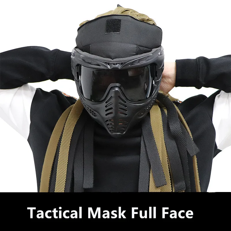 Tactical Mask For Patry Cosplay Outdoor CS Airsoft Paintball Game Halloween Easter Resistant Military Mask Full Face Tactical Mask For Patry Cosplay Outdoor CS Airsoft Paintball Game Halloween Easter Resistant Military Mask Full Face