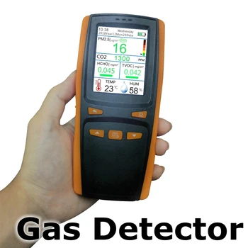 Gas Detector HCHO CO2 Sensor Air Quality LCD Display Carbon Dioxide Formaldehyde PM 2.5 TVOC AQI Home Handheld Detector
Gas Detector HCHO CO2 Sensor Air Quality LCD Display Carbon Dioxide Formaldehyde PM 2.5 TVOC AQI Home Handheld Detector