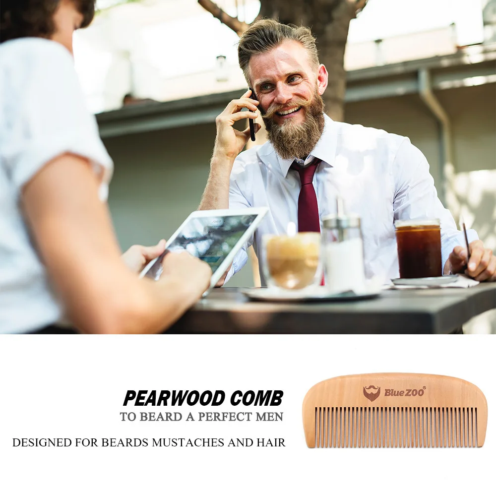Bluezoo Log Color Pear Wood Hair Beard Beard Comb Comb Portable Comb Care Products
Bluezoo Log Color Pear Wood Hair Beard Beard Comb Comb Portable Comb Care Products