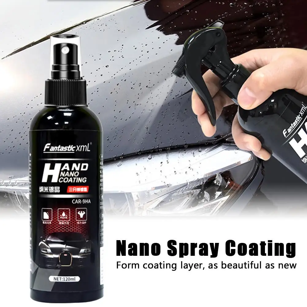 120ml Automotive Nano Coating Agent Spray Liquid Ceramic Coat Hydrophobic Glass Coating Anti-scratch Auto Detailing Paint Care
120ml Automotive Nano Coating Agent Spray Liquid Ceramic Coat Hydrophobic Glass Coating Anti-scratch Auto Detailing Paint Care