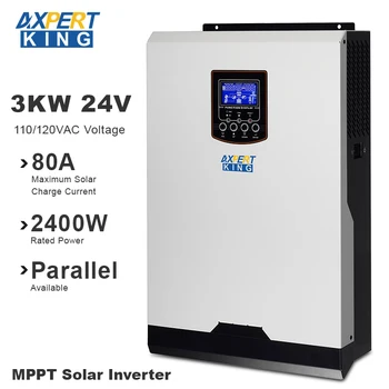 110V Solar Inverter 3Kva 2400W 24V 50HZ/60HZ Off Grid Inverter 120V 80A MPPT Pure Sine Wave Inverter 60A AC Charger
110V Solar Inverter 3Kva 2400W 24V 50HZ/60HZ Off Grid Inverter 120V 80A MPPT Pure Sine Wave Inverter 60A AC Charger