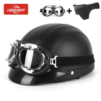 Motorcycle helmet open electric bicycle scooter bicycle travel retro helmet + goggles For Harley-Davidson Hyosung Triumph BMW
Motorcycle helmet open electric bicycle scooter bicycle travel retro helmet + goggles For Harley-Davidson Hyosung Triumph BMW