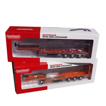 44CM RC Caminhão Pesado: Um Monstro de Engenharia com Desempenho Excepcional 7 1:32 Scale 8*4 Heavy Duty Flatbed Transport Truck Tractor Accessory for Alloy Vehicle Model Diecast Toy Collection Trailer