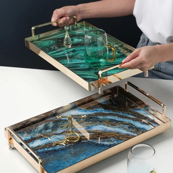 Nordic Light Luxury Marble Pattern Glass Tray Minimalist Home Cosmetics Jewelry Storage Table Rectangular Bathroom Storage Tray
Nordic Light Luxury Marble Pattern Glass Tray Minimalist Home Cosmetics Jewelry Storage Table Rectangular Bathroom Storage Tray