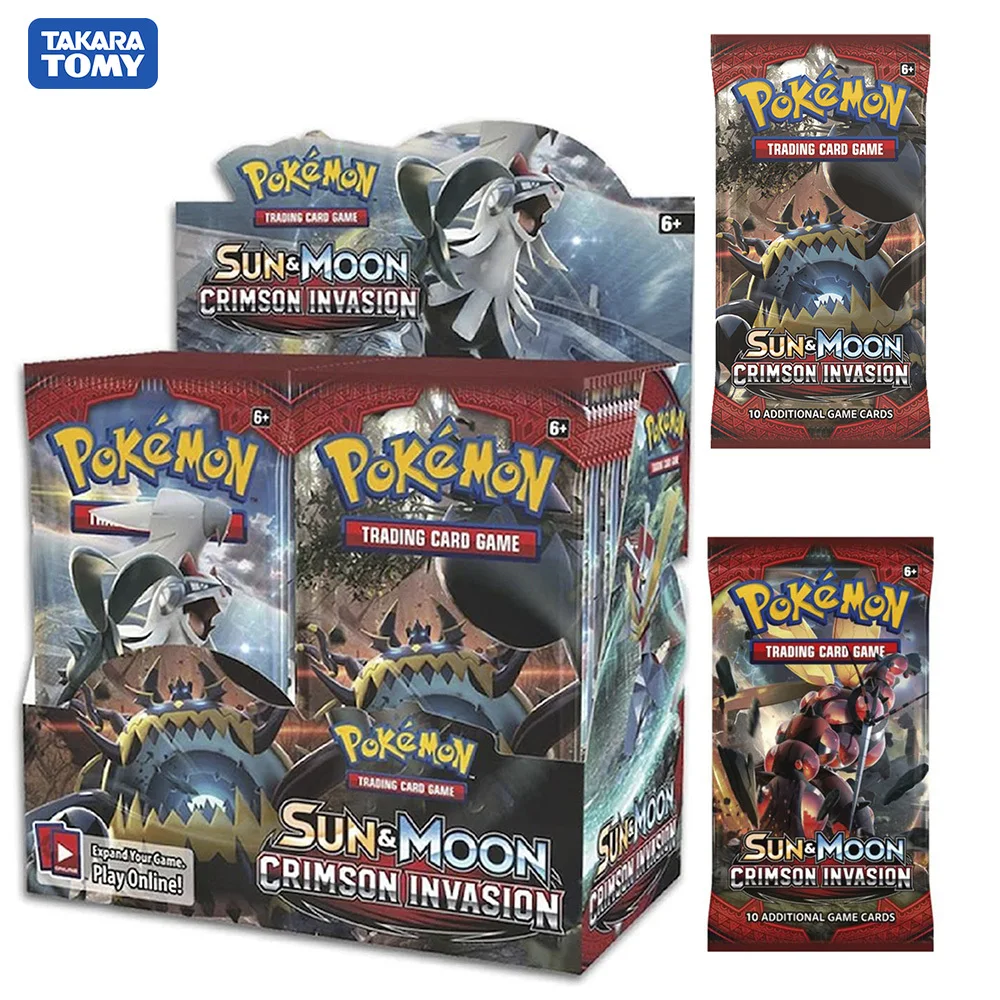 324pcs Pokemon cards TCG: Sun&Moon Crimson Invasion Booster Box Collectible Trading Card Game Kids Toys
324pcs Pokemon cards TCG: Sun&Moon Crimson Invasion Booster Box Collectible Trading Card Game Kids Toys
