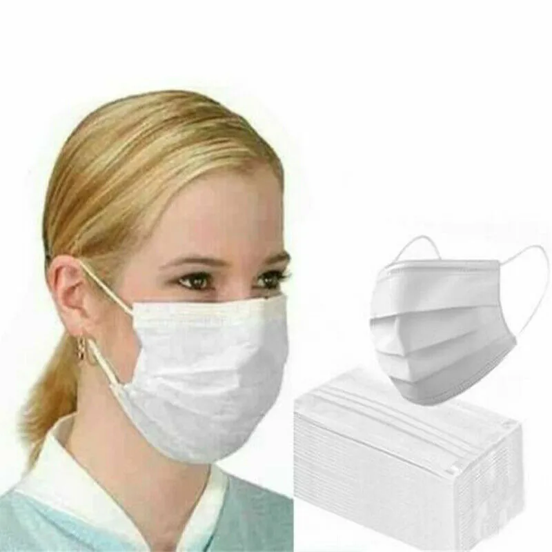 

Free Shipping Disposable Face Mask Dental 3Ply Anti Virus Flu Medical Masks with Comfortable Earloop 10/20/50 Pcs Surgical Mask