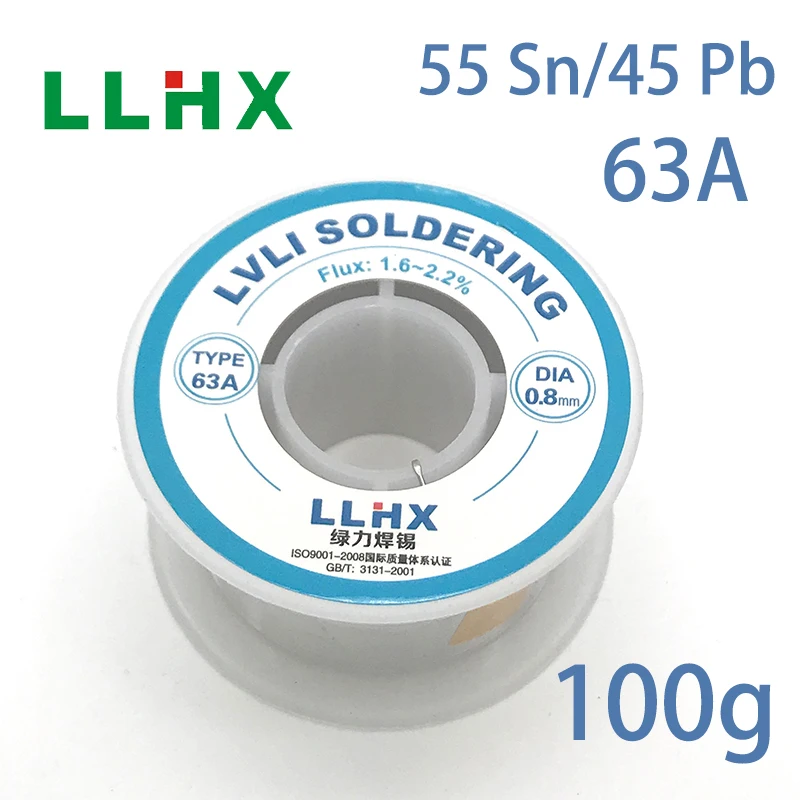 LLHX Solder Wire 100g 63A 55% Tin For Soldering 0.6/0.8/1.0/1.2/1.5/2.0/2.3mm Welding Wire Flux-core Solder Rosin Core Soldering
LLHX Solder Wire 100g 63A 55% Tin For Soldering 0.6/0.8/1.0/1.2/1.5/2.0/2.3mm Welding Wire Flux-core Solder Rosin Core Soldering