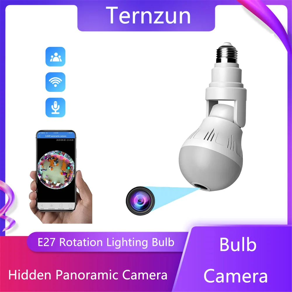 360° VR Panoramic Camera Wifi Universal light Bulb Fisheye Auto Tracking Home Security Video Surveillance Camera Two way Audio
360° VR Panoramic Camera Wifi Universal light Bulb Fisheye Auto Tracking Home Security Video Surveillance Camera Two way Audio