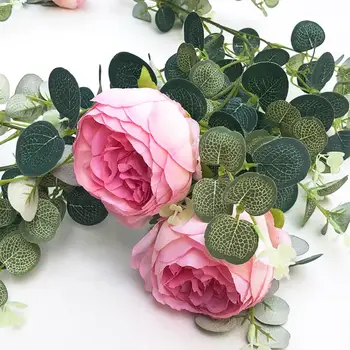 185cm Wedding Backdrop Wall Decor Party Home Decoration Artificial Garland with Champagne Roses Greenery Garland Eucalyptus Leaf
185cm Wedding Backdrop Wall Decor Party Home Decoration Artificial Garland with Champagne Roses Greenery Garland Eucalyptus Leaf