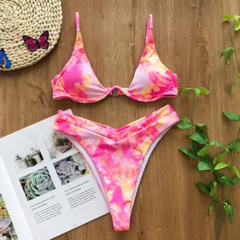 Women Push-up Padded Bra Bandage Bikini Set Swimsuit Triangle Swimsuit Print Color Swimwear Beach Swimming
Women Push-up Padded Bra Bandage Bikini Set Swimsuit Triangle Swimsuit Print Color Swimwear Beach Swimming