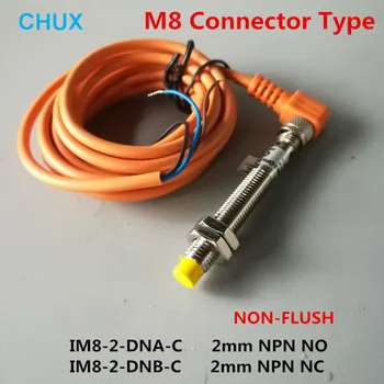 M8 Inductive proximity sensor NPN 2MM Free shipping NPN NO/NC flush type IM8 with bend sensor connector
M8 Inductive proximity sensor NPN 2MM Free shipping NPN NO/NC flush type IM8 with bend sensor connector