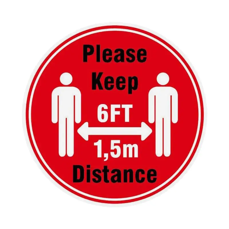 Round Anti-Slip Social Distance Keeping Floor Sticker Safety Floor Sign Marker Adhesive Paster Maintain 6 Feet Distance
Round Anti-Slip Social Distance Keeping Floor Sticker Safety Floor Sign Marker Adhesive Paster Maintain 6 Feet Distance