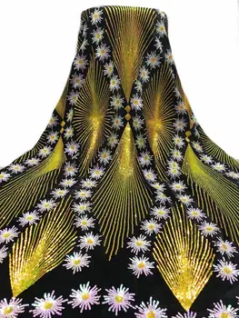 New High Quality latest African Laces 2019 Multi Color Fabric Flower French Velvet Lace Fabric With Sequin For Party Dress
New High Quality latest African Laces 2019 Multi Color Fabric Flower French Velvet Lace Fabric With Sequin For Party Dress