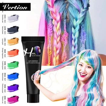 Verntion Disposable Hair Color Paste Cream Hair Dye Hair Gel Coloring Molding Wax Women Men Hair Styling Dirt DIY Hair Color Dye 
Verntion Disposable Hair Color Paste Cream Hair Dye Hair Gel Coloring Molding Wax Women Men Hair Styling Dirt DIY Hair Color Dye