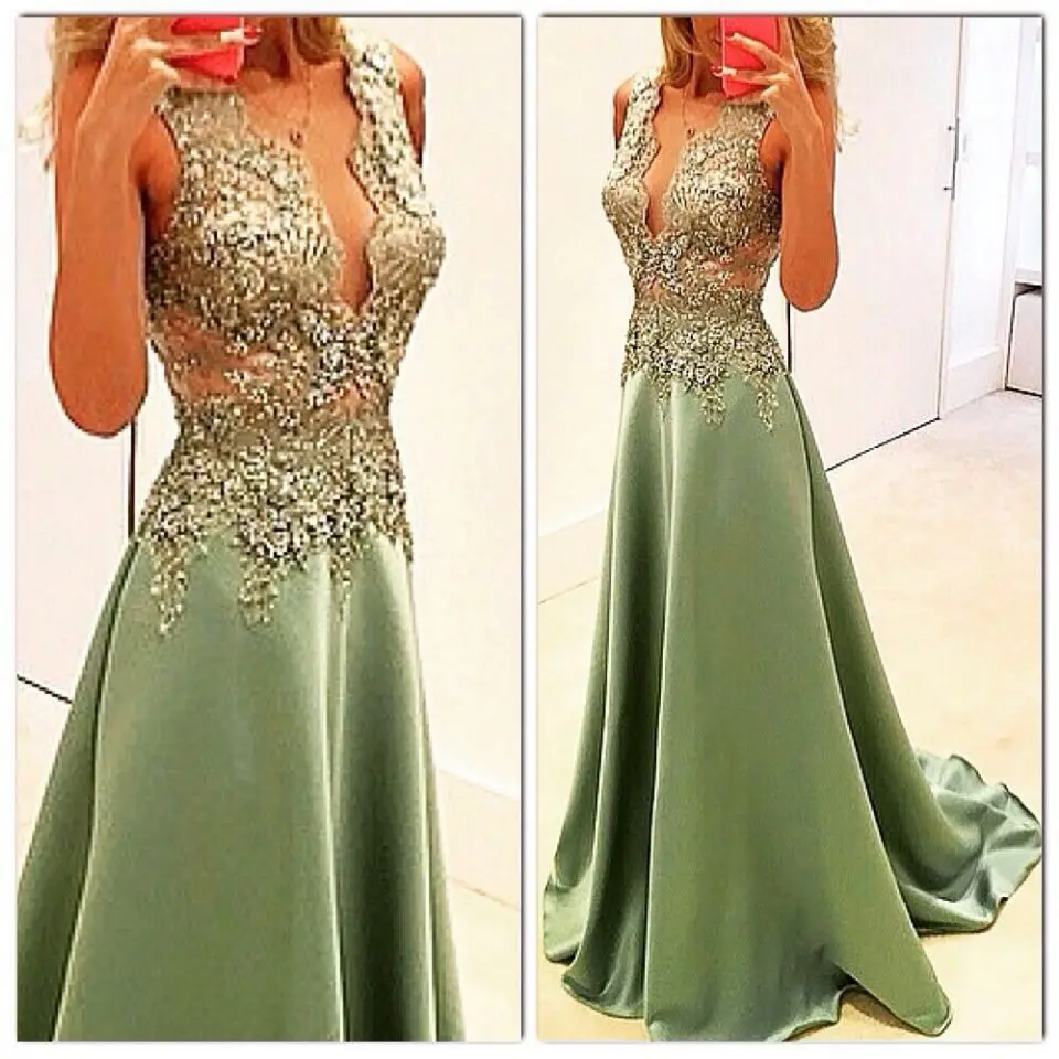 vestidos formatura 2018 A-Line Deep V-Neck Sheer Top Beaded Prom Floor Length Sexy Evening Gown mother of the bride dresses
vestidos formatura 2018 A-Line Deep V-Neck Sheer Top Beaded Prom Floor Length Sexy Evening Gown mother of the bride dresses