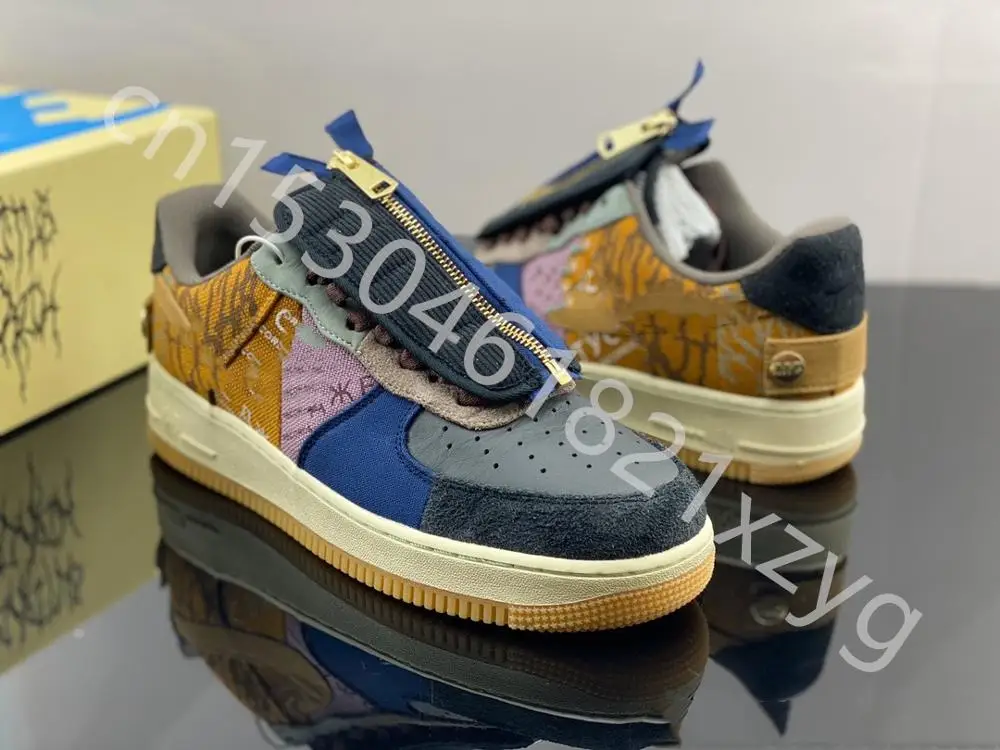 New 2020 high quality Travis Scott x air force TS YY 1 velvet multi-color stitched zip cactus jack shoes for men and women
New 2020 high quality Travis Scott x air force TS YY 1 velvet multi-color stitched zip cactus jack shoes for men and women