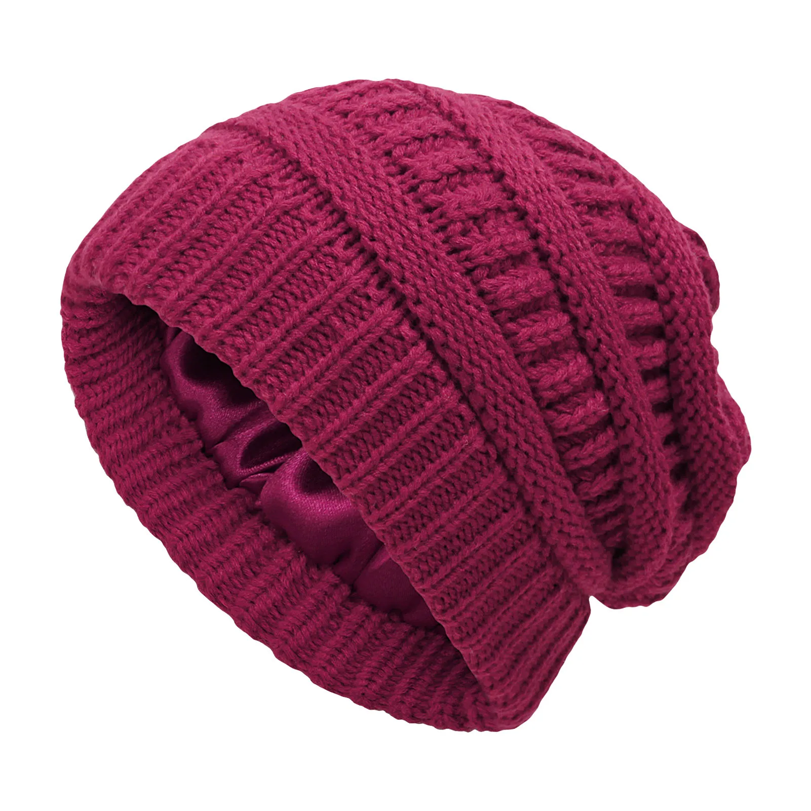 

Thick Warm Winter Beanie Hat Soft Stretch Slouchy Knit Cap For WomenSize Fit Most