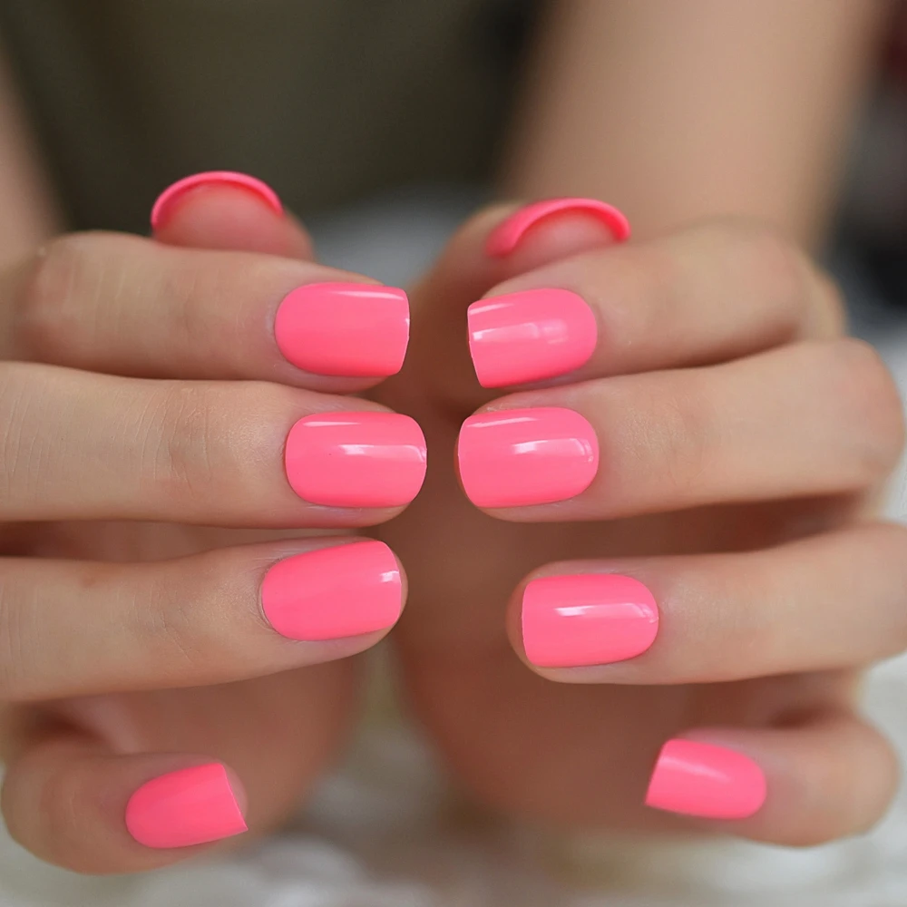 Накладные ногти розовый маникюрный Зеркальный цвет ногтей Светоотражающая.