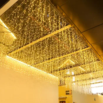 Garland Christmas LED Curtain Icicle String Fairy Light 5M 96Leds Droop 0.3-0.5M Outdoor holiday party luces led decor
Garland Christmas LED Curtain Icicle String Fairy Light 5M 96Leds Droop 0.3-0.5M Outdoor holiday party luces led decor