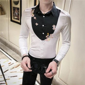 Club Party Wedding Shirt Men Chemise Homme Camisa Masculina Men Long Sleeve Floral Embroidery Shirt Camisa Hombre Clothing Men
Club Party Wedding Shirt Men Chemise Homme Camisa Masculina Men Long Sleeve Floral Embroidery Shirt Camisa Hombre Clothing Men