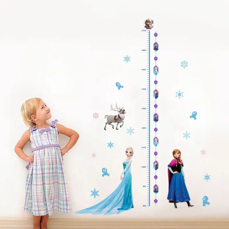 

disney frozen princess growth chart wall decals kids rooms home decor elsa and anna height measure wall stickers pvc mural art