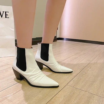 Genuine Leather boots Shoes for women Pointed Toe High Heels Shoes for Women Winter Working Office Shoes Woman 
Genuine Leather boots Shoes for women Pointed Toe High Heels Shoes for Women Winter Working Office Shoes Woman