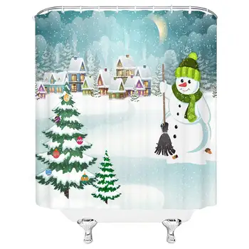 Christmas Shower Curtain Set Christmas Tree Snowman Color Town Moon Pine Forest Polyester Bathroom Decoration 70×70 Inch with
Christmas Shower Curtain Set Christmas Tree Snowman Color Town Moon Pine Forest Polyester Bathroom Decoration 70×70 Inch with