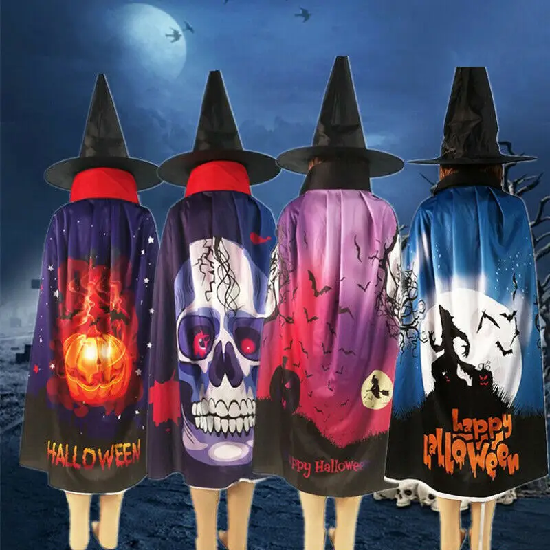Halloween Cloak Robes + Hat Cosplay Fancy Dress Costume Prop Bat Pumpkin Ghost Halloween Adult Kid Cosplay
Halloween Cloak Robes + Hat Cosplay Fancy Dress Costume Prop Bat Pumpkin Ghost Halloween Adult Kid Cosplay
