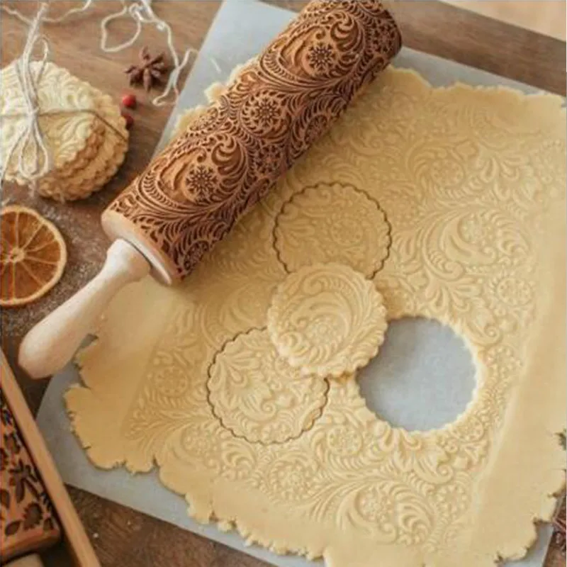 Christmas Embossing Rolling Pin Baking Cookies Noodle Biscuit Fondant Cake Dough Engraved Roller Flower
Christmas Embossing Rolling Pin Baking Cookies Noodle Biscuit Fondant Cake Dough Engraved Roller Flower