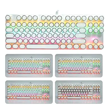 Gaming Keyboard HJK917-7 White Punk Electroplating Keyboard with Luminous Character Key Cap Computer Accessory Mini keyboard
Gaming Keyboard HJK917-7 White Punk Electroplating Keyboard with Luminous Character Key Cap Computer Accessory Mini keyboard