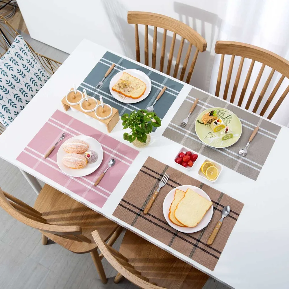 Simple Stripe Placemat Table Mat Plate Mat Coasters Dining Table Napkin Waterproof Table Cloth Bowl Pad Holder Kitchen Place Mat
Simple Stripe Placemat Table Mat Plate Mat Coasters Dining Table Napkin Waterproof Table Cloth Bowl Pad Holder Kitchen Place Mat