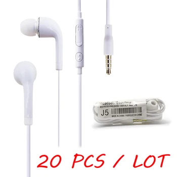 

20pcs/lot S4 Earphones J5 Headsets In-Ear Stereo Headphones For Samsung Galaxy S6 S7 Edge /S3/S4/S5 Earphone 3.5mm Jack With Mic