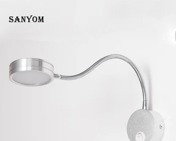LED Wall Light Wall Lamps With Knob Switch AC90-260V Silver Bedroom Bedside Reading Light Direction Adjustable Indoor Lighting
LED Wall Light Wall Lamps With Knob Switch AC90-260V Silver Bedroom Bedside Reading Light Direction Adjustable Indoor Lighting