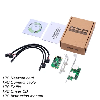 Wired Electrical Lan Adapter Gigabit Ethernet For Desktop Home Network Card Dual Port Stable Mini PCIE To RJ45 1000Mbps Internal
Wired Electrical Lan Adapter Gigabit Ethernet For Desktop Home Network Card Dual Port Stable Mini PCIE To RJ45 1000Mbps Internal