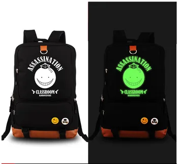New Assassination Classroom Backpack Korosensei Anime Canvas Student Luminous Schoolbag Unisex Travel Bags 
New Assassination Classroom Backpack Korosensei Anime Canvas Student Luminous Schoolbag Unisex Travel Bags