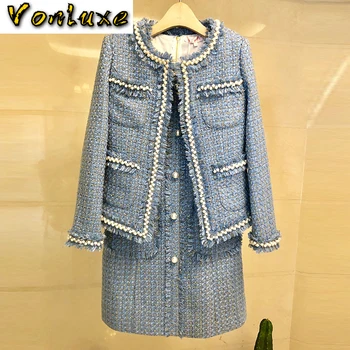 Tweed Dress Suits Luxury Fashion Designer Women 2020 Winter Beads Wool Blazer Jacket Elegant Coat 2 Piece Set Office Lady Outfit
Tweed Dress Suits Luxury Fashion Designer Women 2020 Winter Beads Wool Blazer Jacket Elegant Coat 2 Piece Set Office Lady Outfit