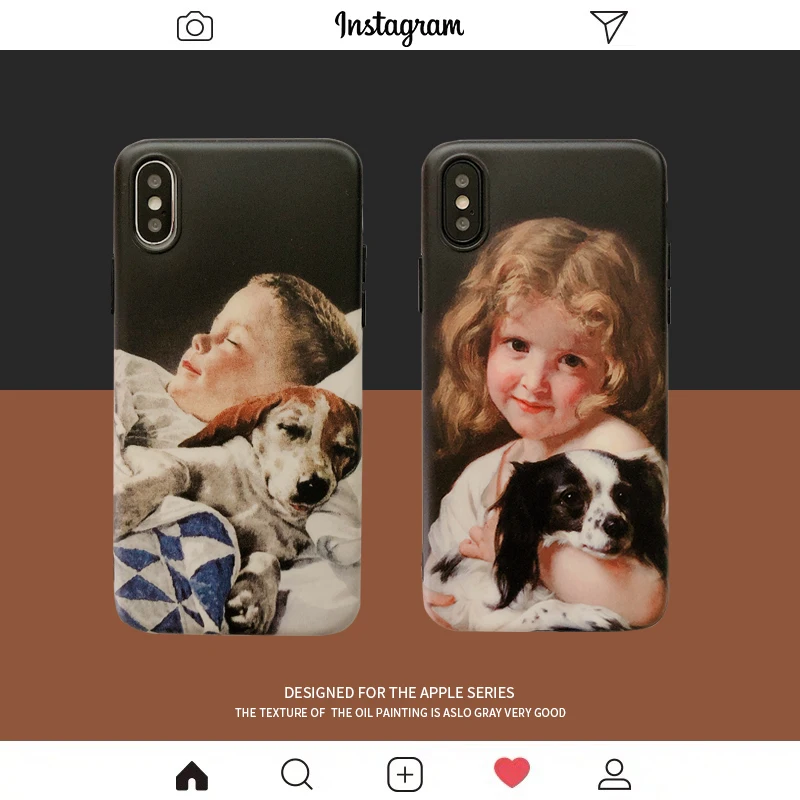 Oil painting boy girl case for coque iphone 8 7 6 6s x xr xs cases matte silicone soft dog cover for iphone 7 8 plus 7plus funda
Oil painting boy girl case for coque iphone 8 7 6 6s x xr xs cases matte silicone soft dog cover for iphone 7 8 plus 7plus funda