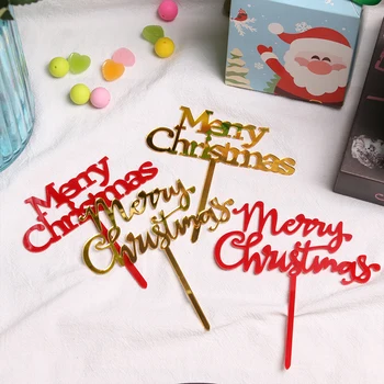 1pc Creative Merry Christmas Cake Flag Topper Acrylic Cake Card Inserting Party Cake Decoration Christmas Plug-in party supplies
1pc Creative Merry Christmas Cake Flag Topper Acrylic Cake Card Inserting Party Cake Decoration Christmas Plug-in party supplies