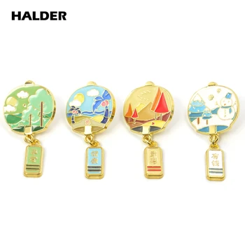HALDER The seasons of the year Spring Summer Autumn Winter Blessing Wind Chime Enamel pins badge jewelry gift landscape brooches
HALDER The seasons of the year Spring Summer Autumn Winter Blessing Wind Chime Enamel pins badge jewelry gift landscape brooches